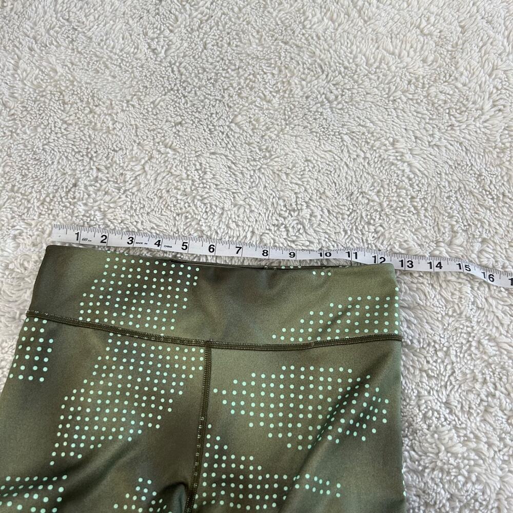 Nike Dri Fit HR Women's Polka Dot Skinny Capri Legging XL Green Athleisure Yoga - Picture 5 of 7